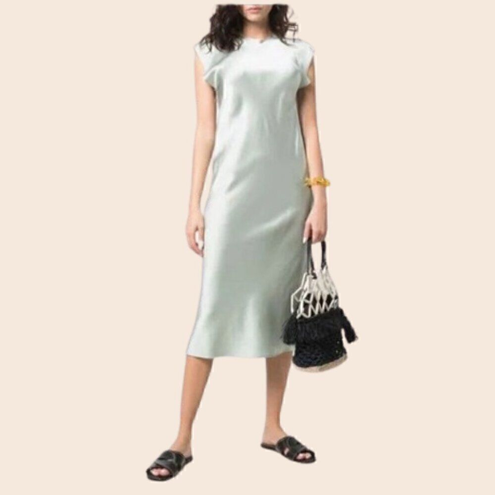 Forte Forte Sage 100% Silk Midi Dress Size Medium